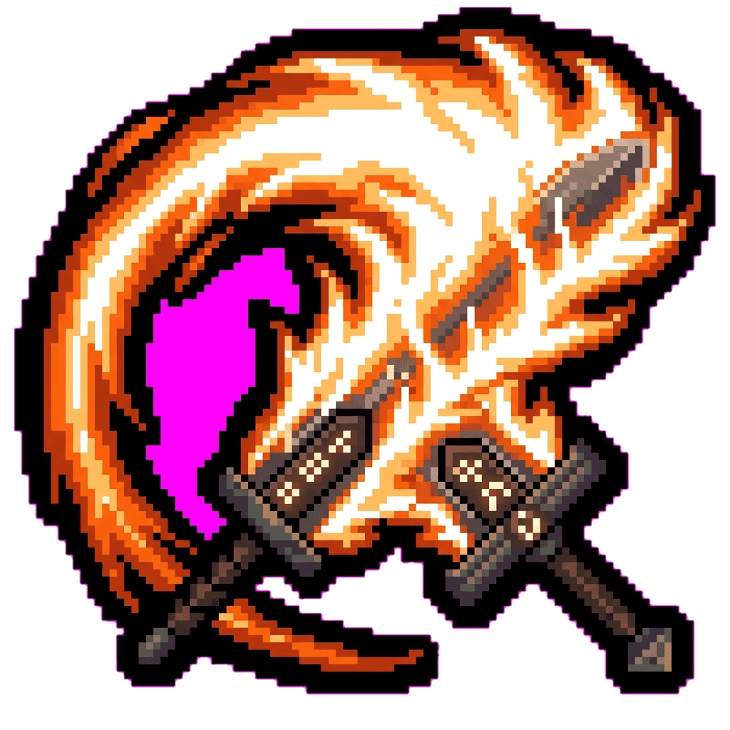 Epee de Iop spell icon — fiery sword strike
